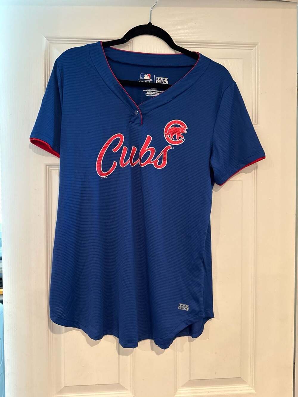 MLB Chicago Cubs TX3 Cool Women's Short Sleeve Jersey Shirt Size L